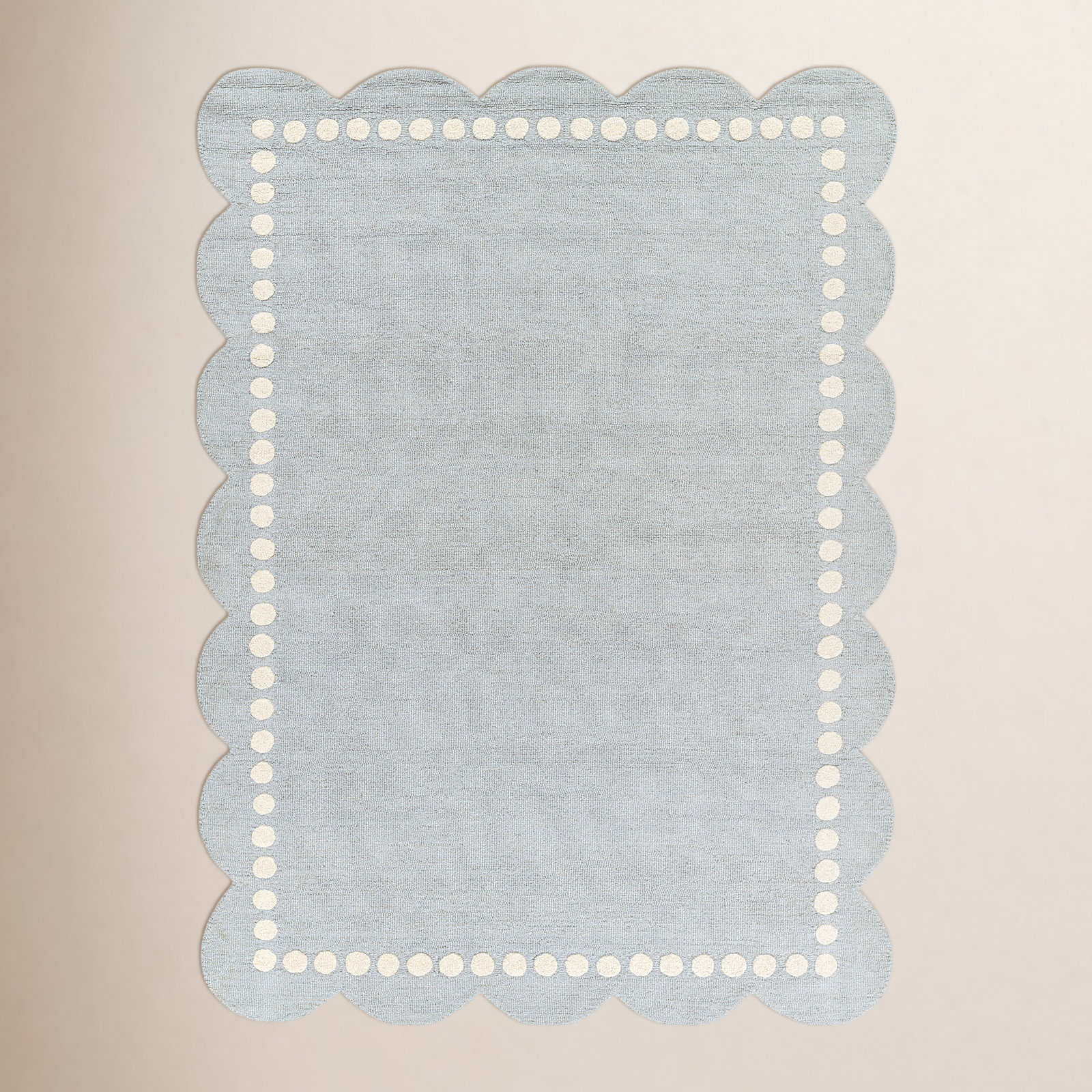 Lola Blue Hand-Tufted Wool Rug, Rectangle 2' x 3'