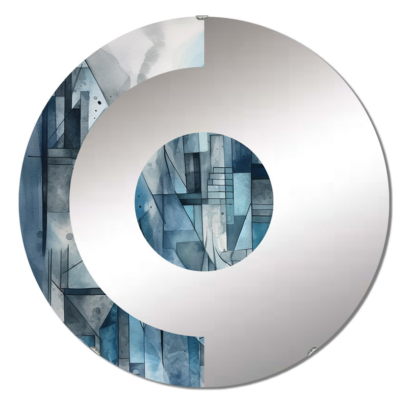 Moronta - Miroir mural demi-cercle, 31,4 po x 31,4 po
