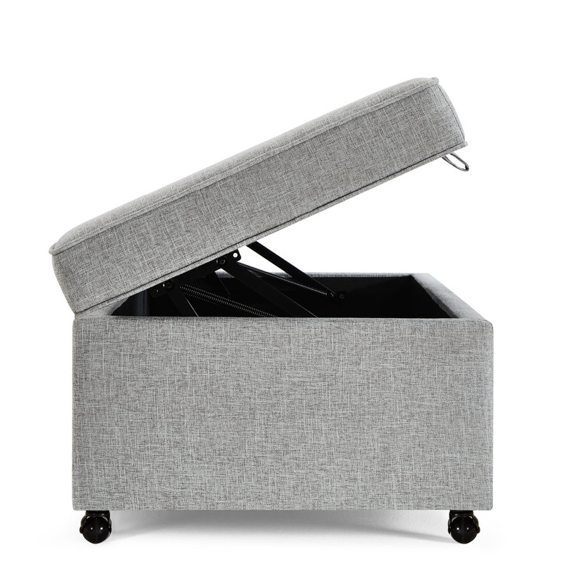 Grand repose-pieds moderne avec rangement, repose-pieds modulaire avec roulettes pour le salon, repose-pieds, repose-pieds et banc de rangement