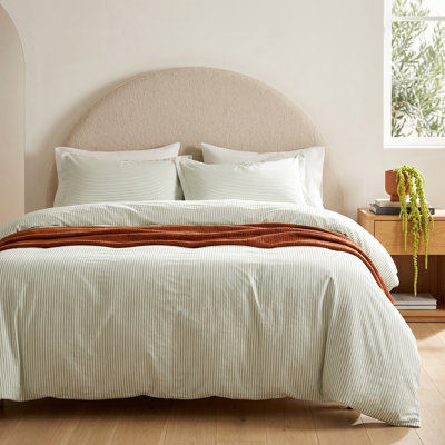 Allyssa Pinstripe Cotton Duvet Cover Set