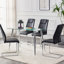 Chaises de salle à manger avec siège rembourré en similicuir et chaises rembourrées-1753214634