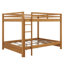 Lit superposé grand sur grand avec garde-corps et échelle encastrée, lit superposé en bois pour les adolescents et les adultes, aucun sommier nécessaire-1535781883