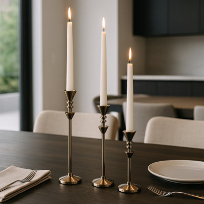Porte-bougies en métal Elegant Bronze