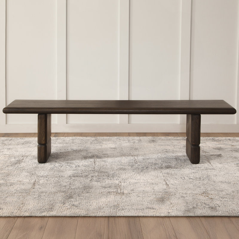 Norvell Backless Solid Wood Dining Bench