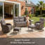 Ensemble de 7 chaises de jardin 7 pièces avec chaises pivotantes et tables-736645297-736645298