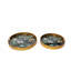 Akasya 2 piece Glass Decoration Tray for Living Room Decor, Agate Design Round Plastic Serving Tray-1739615216