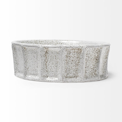 Bol décoratif en céramique Windsor en blanc