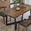 Ensemble de table de salle à manger en bois massif de style américain-105325057