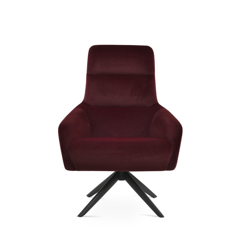 Fauteuil Barcelona en velours cerise Barcelona