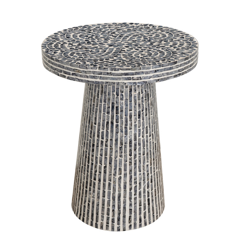 Ayona Black Capiz Side Table