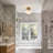 Semi Flush Mount with White Schoolhouse Glass