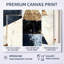 «Minimalist Beige and Blue Cubism Balance - Gold Abstract Cubism», art mural encadré 3 pièces-129075779-129075782
