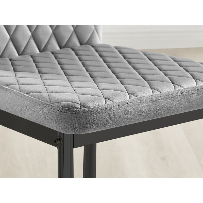 Bekircan 4 - Person Dining Set, Grey