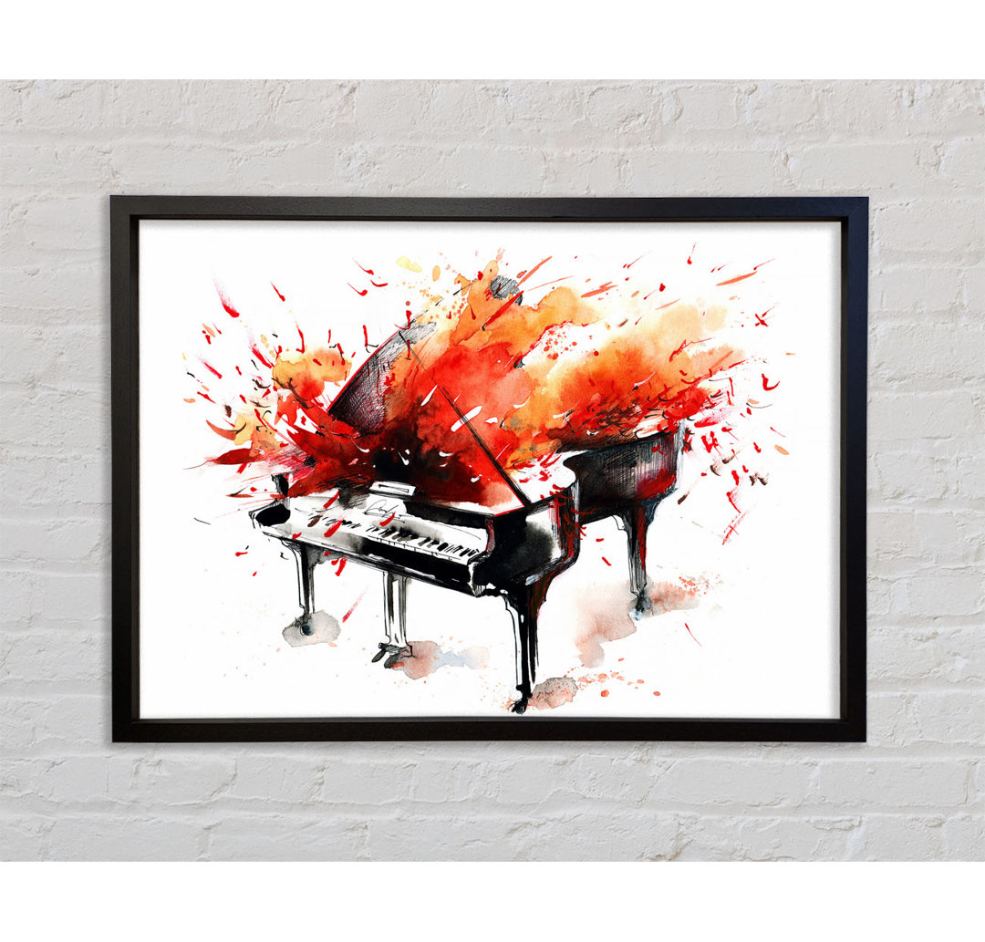 Piano Blast - Einzelner Bilderrahmen Kunstdrucke auf Leinwand