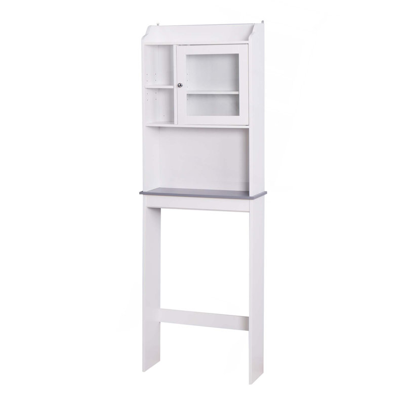 Armoire de rangement moderne en bois pour la maison et la salle de bain, Blanc