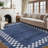 Scalloped Area Rugs Modern Bordered Accent Carpet,Non-Slip Floor Cover,Stain-Resistant Indoor Mat for Bedroom,Kitchen,Living Room-620051062-620051071