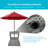 Rattan Wicker Side Table With Umbrella Hole, 2 Tier Storage Shelf For All Weather For Outdoor, Patio, Garden, Backyard