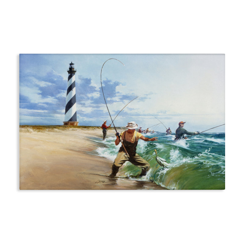 Cape Hatteras Fishermen, toile par Wind River Studios, H 16 po x l 24 po