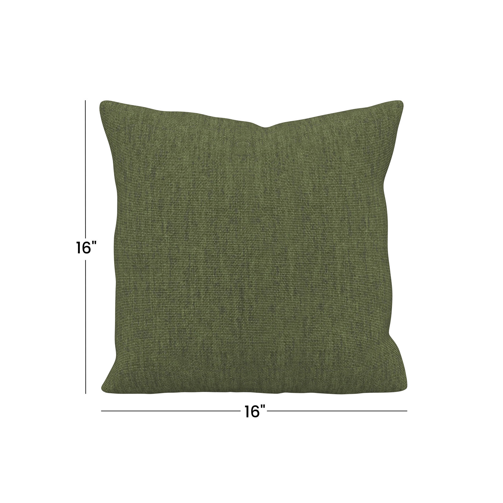 Indoor/Outdoor Throw Pillow, Square 16", Sunbrella Canvas Fern