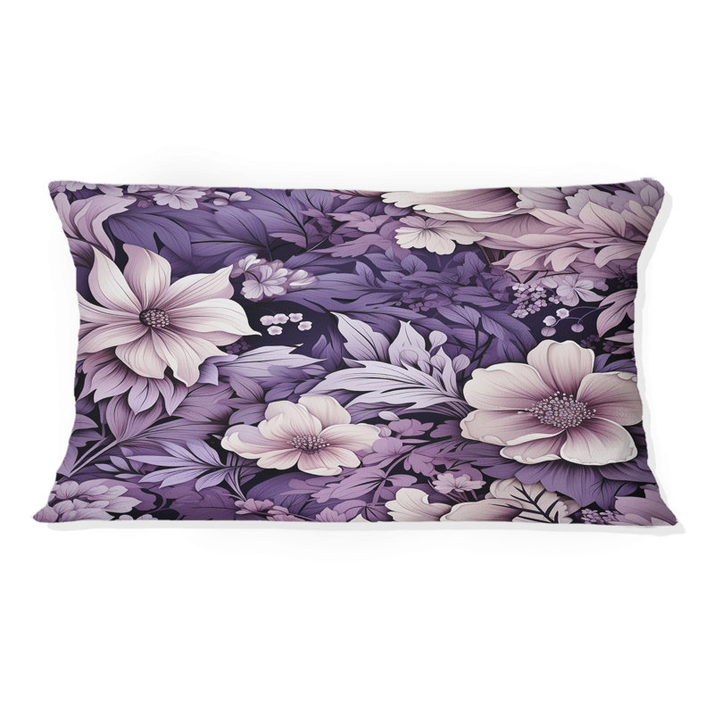 Eerie Elegance Moody Patterns - Coussin à imprimé floral