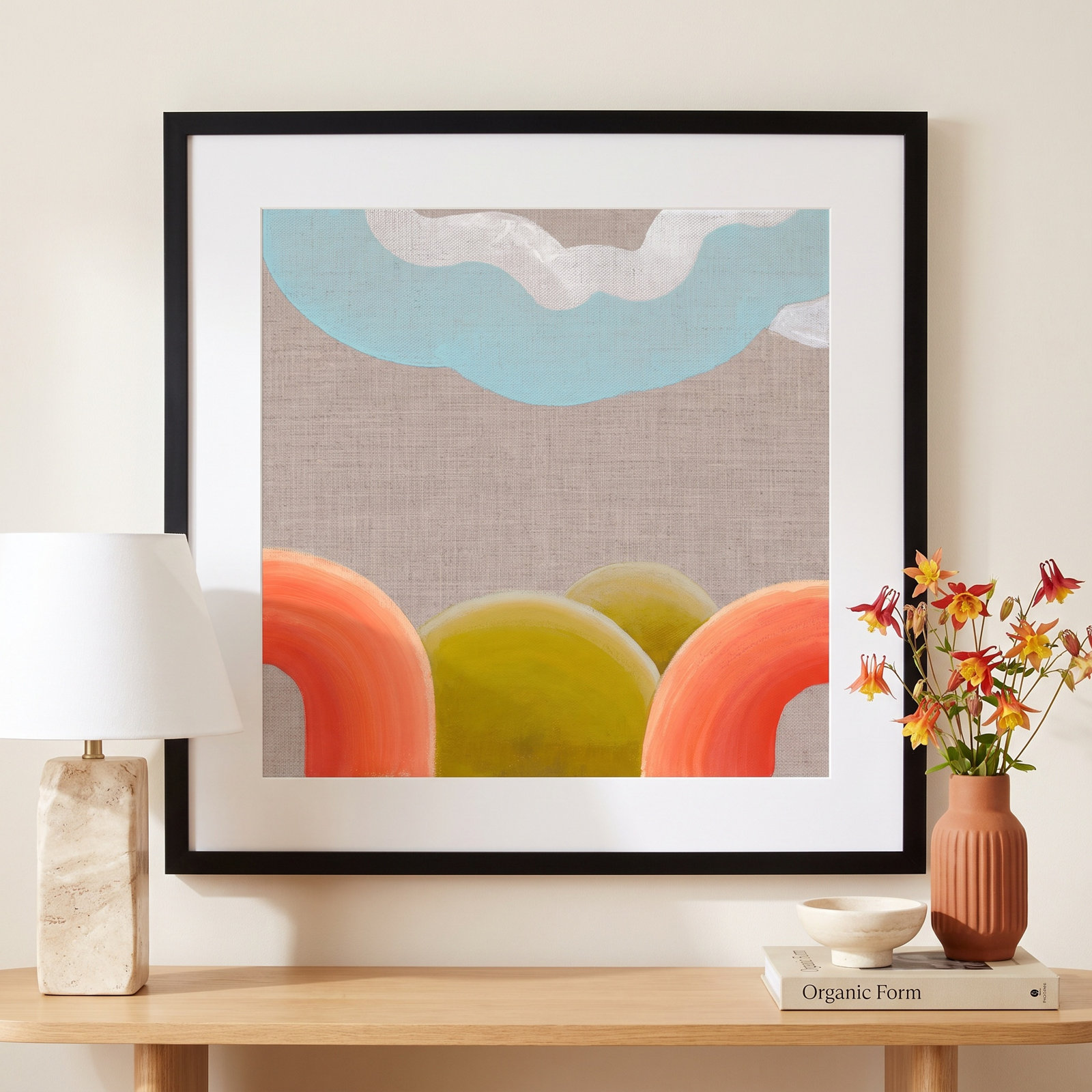 Sunrise "Sunrise 1" Print by Andrea Stokes, 16" W x 16" H, Black Framed