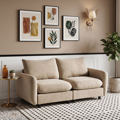 Upholstered 69 " Fabric Loveseat