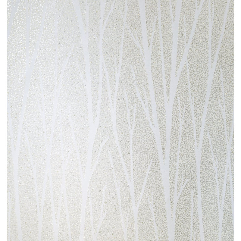 Rouleau de papier peint métallique L 33 pi x l 20,5 po Bouleau métallique, Perle métallique / paillettes