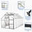 6X12 FT Polycarbonate Greenhouse Raised Base And Anchor Aluminum Heavy Duty Walk-In Greenhouses For Outdoor Backyard In All Season-110646498