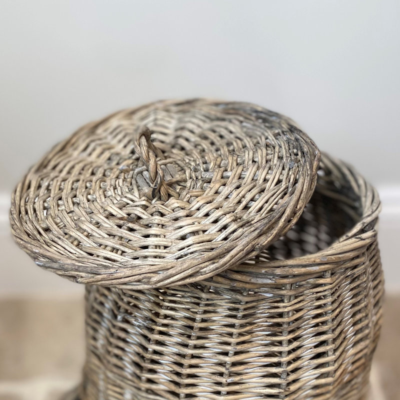 Wood Food Storage Container, Grey Wash