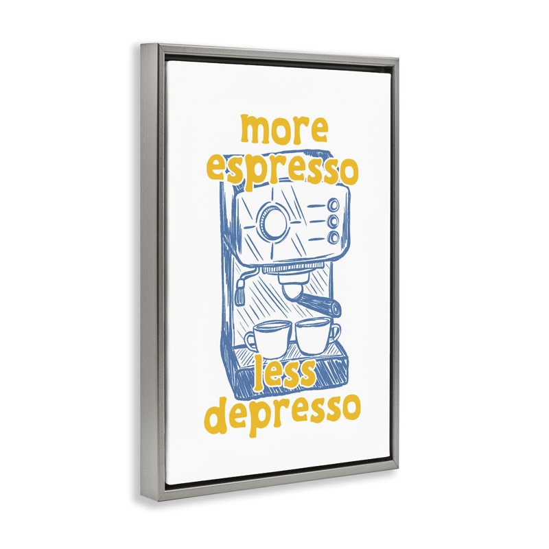 Plus de cadre flottant espresso minimal, conçu par JJ Design House LLC, Cadre flottant gris lustré, H 25 po x l 17 po
