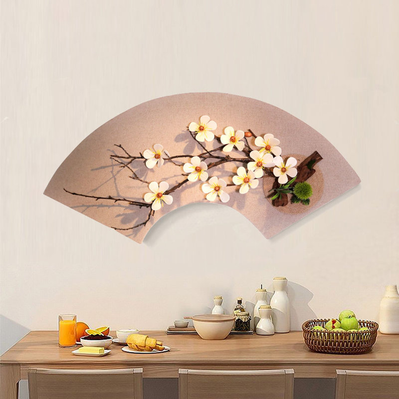 New Chinese-style fan-shaped wall decor