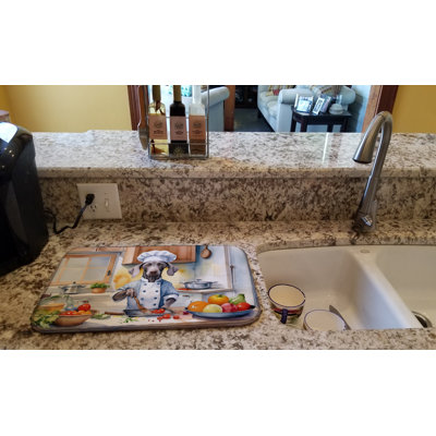 Weimaraner The Chef Dish Drying Mat