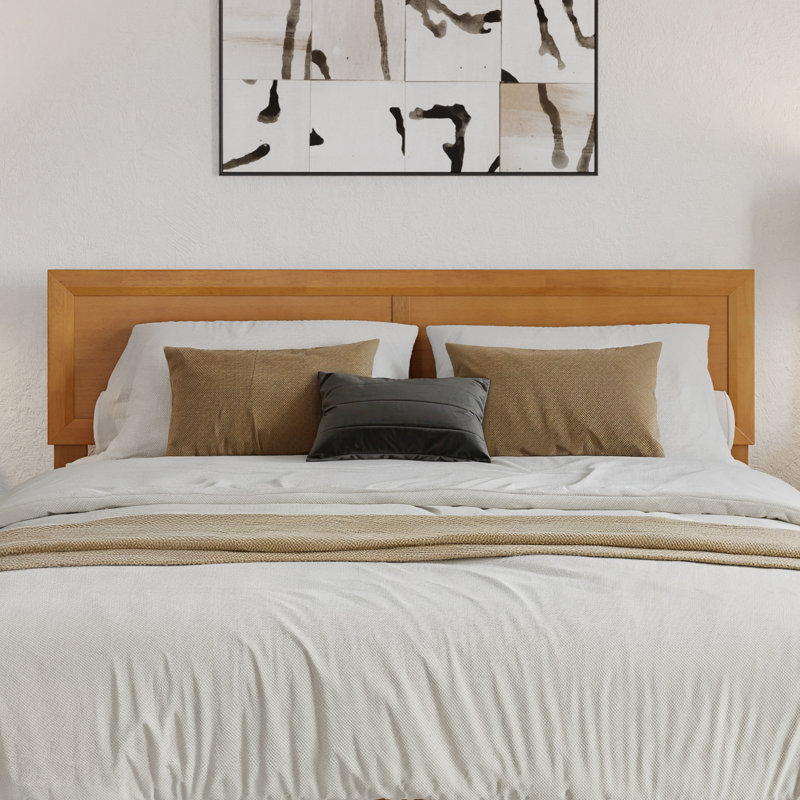 Ellarie Platform Bed with Adjustable Headboard, Light Toffee, Queen