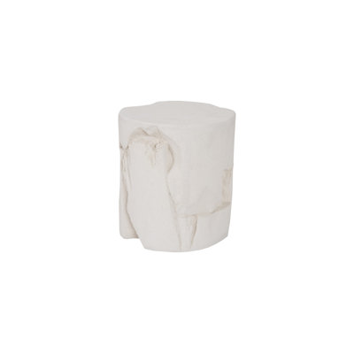 Slice Stool, Round, White Stone