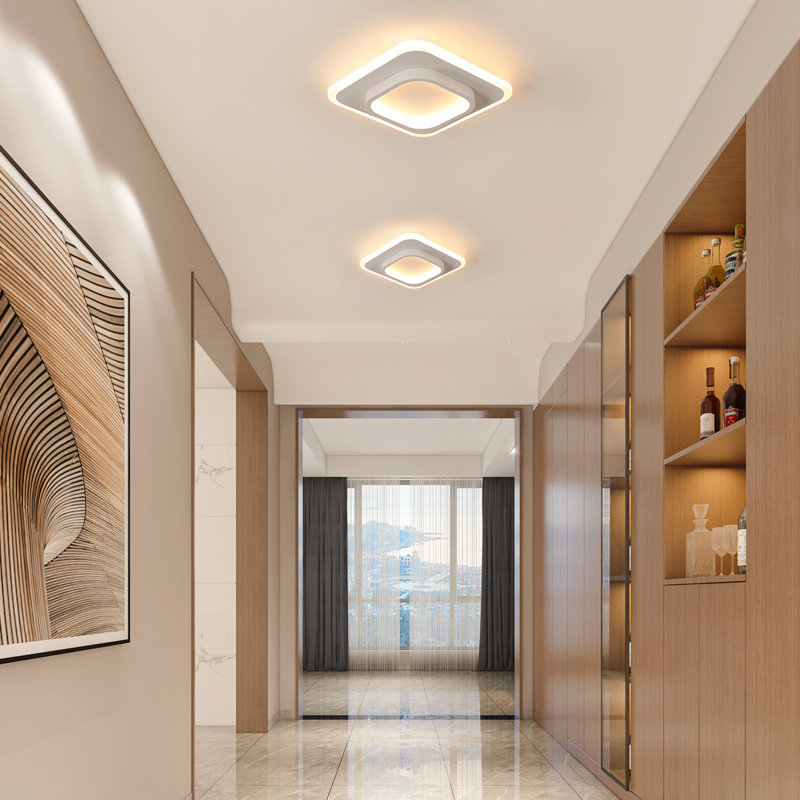 Kandel Acrylic LED Flush Mount Ceiling Light, White