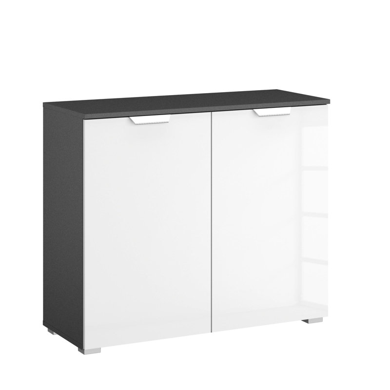 Aditio Combi Chest, Metallic grey/High-gloss white