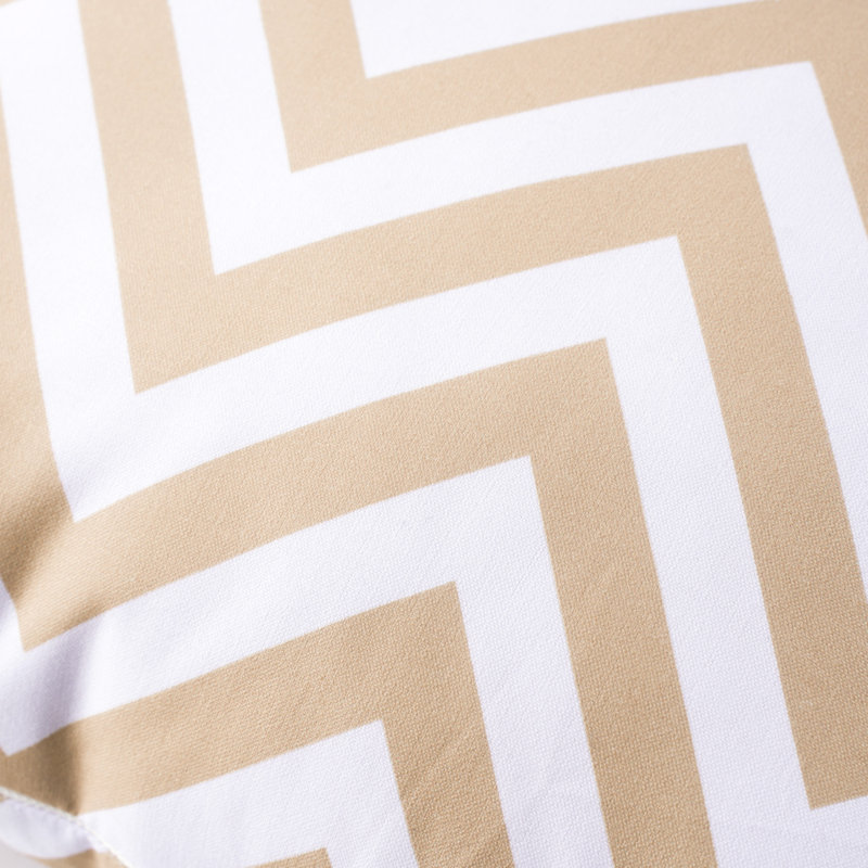 Ivory Zigzag Outdoor Square Toss Cushion