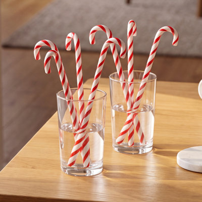Bâtonnets en verre en forme de canne à sucre