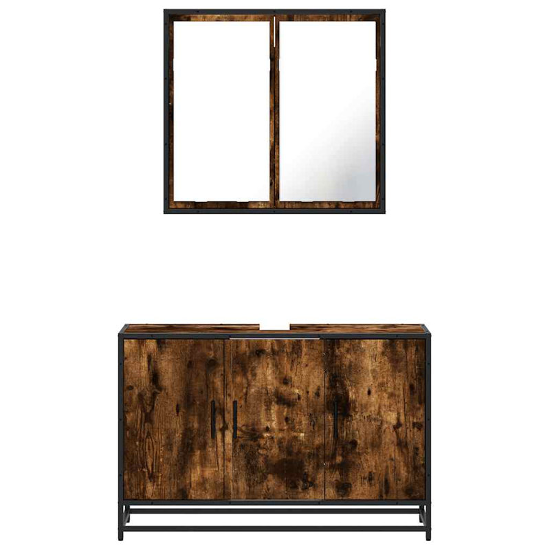 Aloysious Bathroom Furniture Suite, Dark Wood