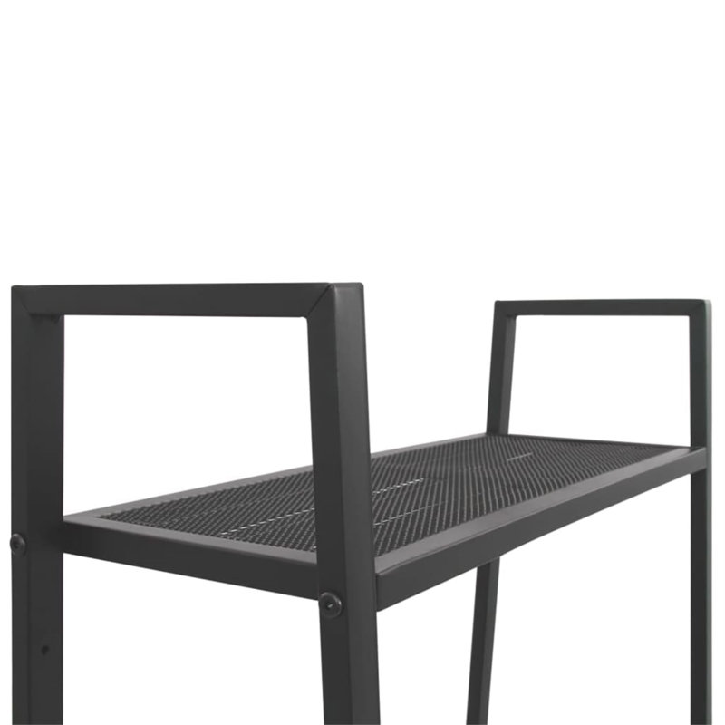 Bibliothèque étagère en étagère 4 niveaux, Anthracite