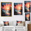 Orange coucher de soleil orange sur la plage I - art mural plage-100410192-134121632
