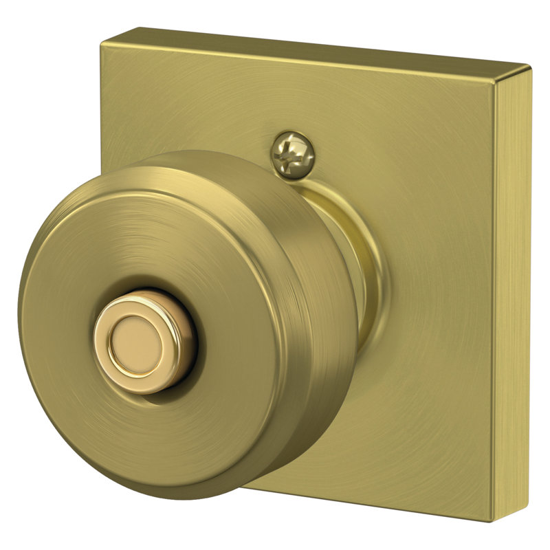 Bouton de porte avec rosette Bowery, Laiton