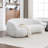 Simona Kidney-Shaped Grounded Curved 3-Seat Sofa
