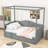 Twin Wooden Canopy Daybed with Built-In Backrest and Storage Drawers-1238811105