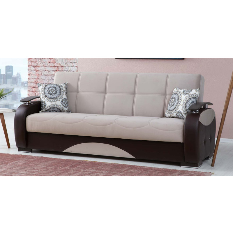 Fauteuil convertible en cuir de 38 po de largeur