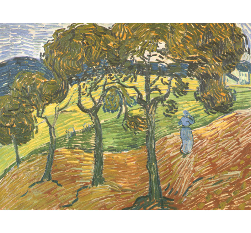 Paysage avec personnages, 1889, H 18 po x l 24 po