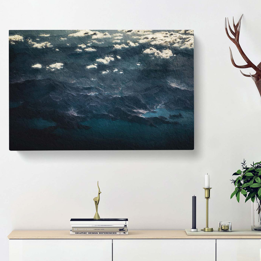 Clouds Above A Mountain Range - Wrapped Canvas