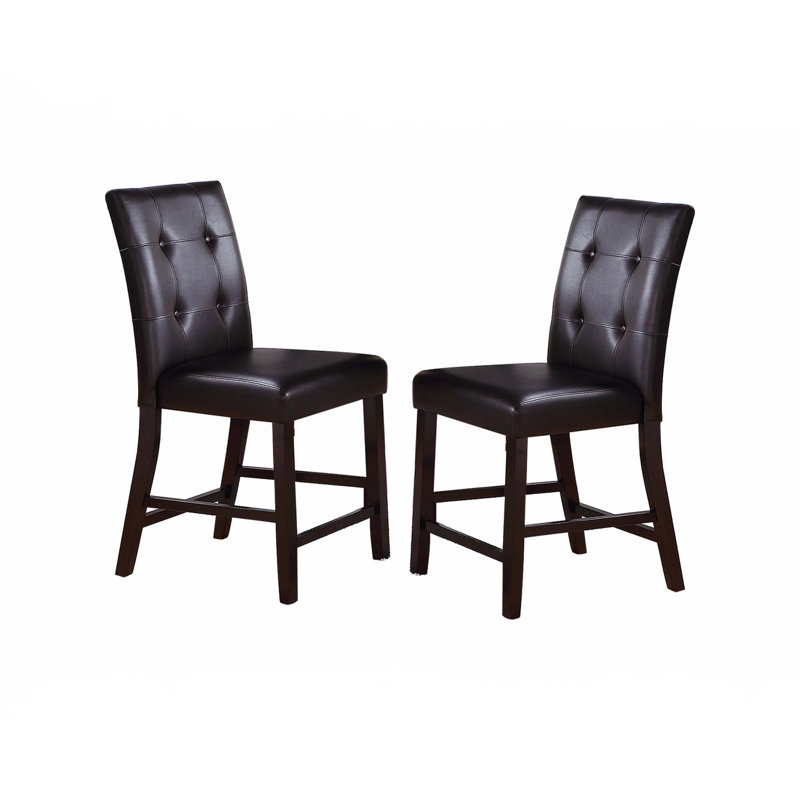 Upholstered Counter Height Chairs, Set Of 2