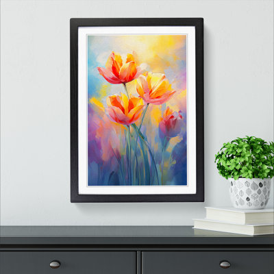 Tulip Flower Impressionism - Framed Print