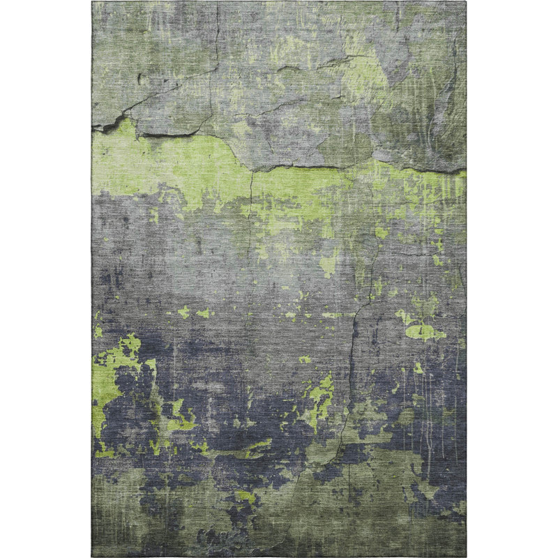 Premium Machine Washable Larrison AMF1780 Modern Rug, Rectangle 9' x 12'